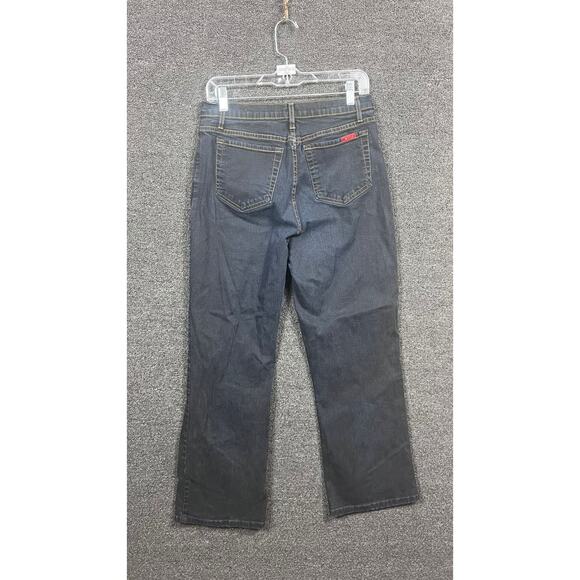 NYDJ Tummy Tuck Straight Jeans Cotton Womens Size 12 Black Denim Mid Rise - Picture 2 of 12